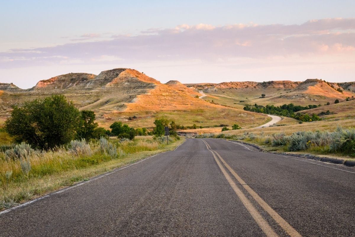 Road in Theodore Roosevelt National Park