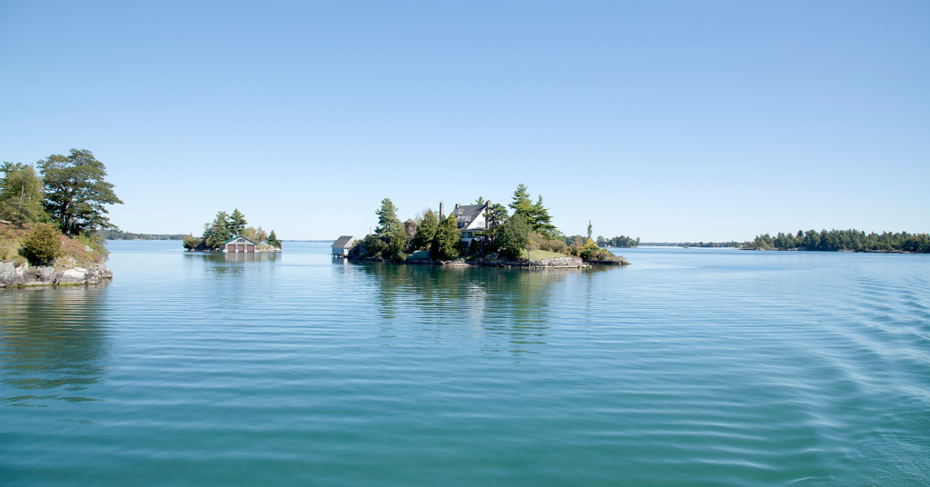 Island in the Thousand Islands region of upstate NY