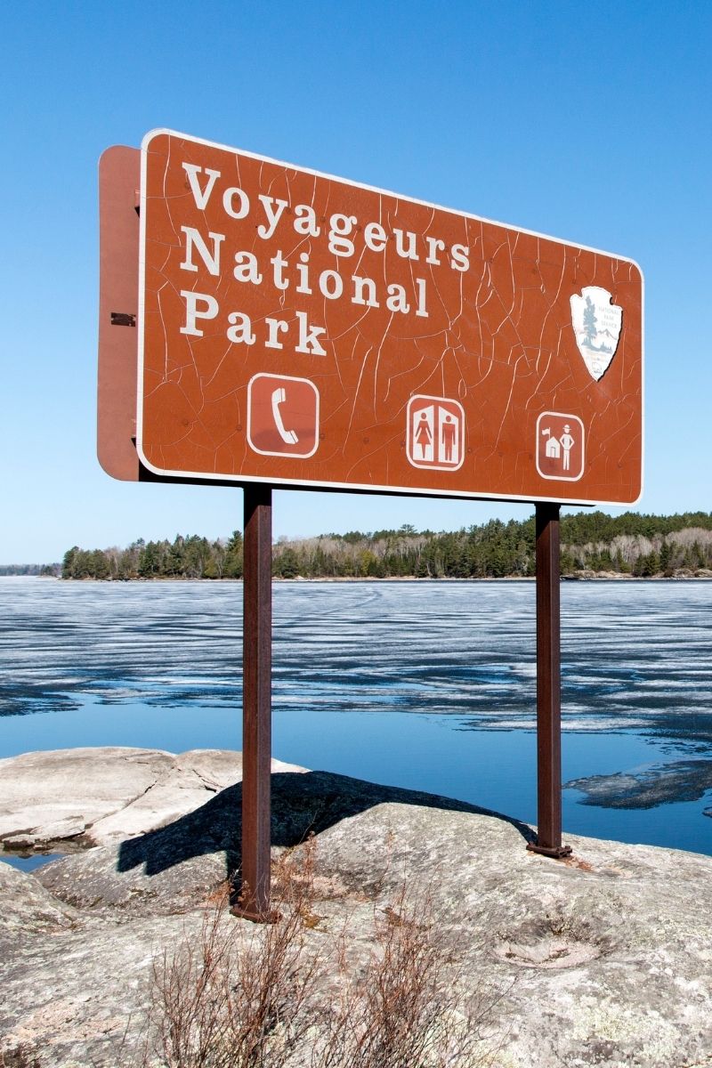 Voyageurs National Park sign