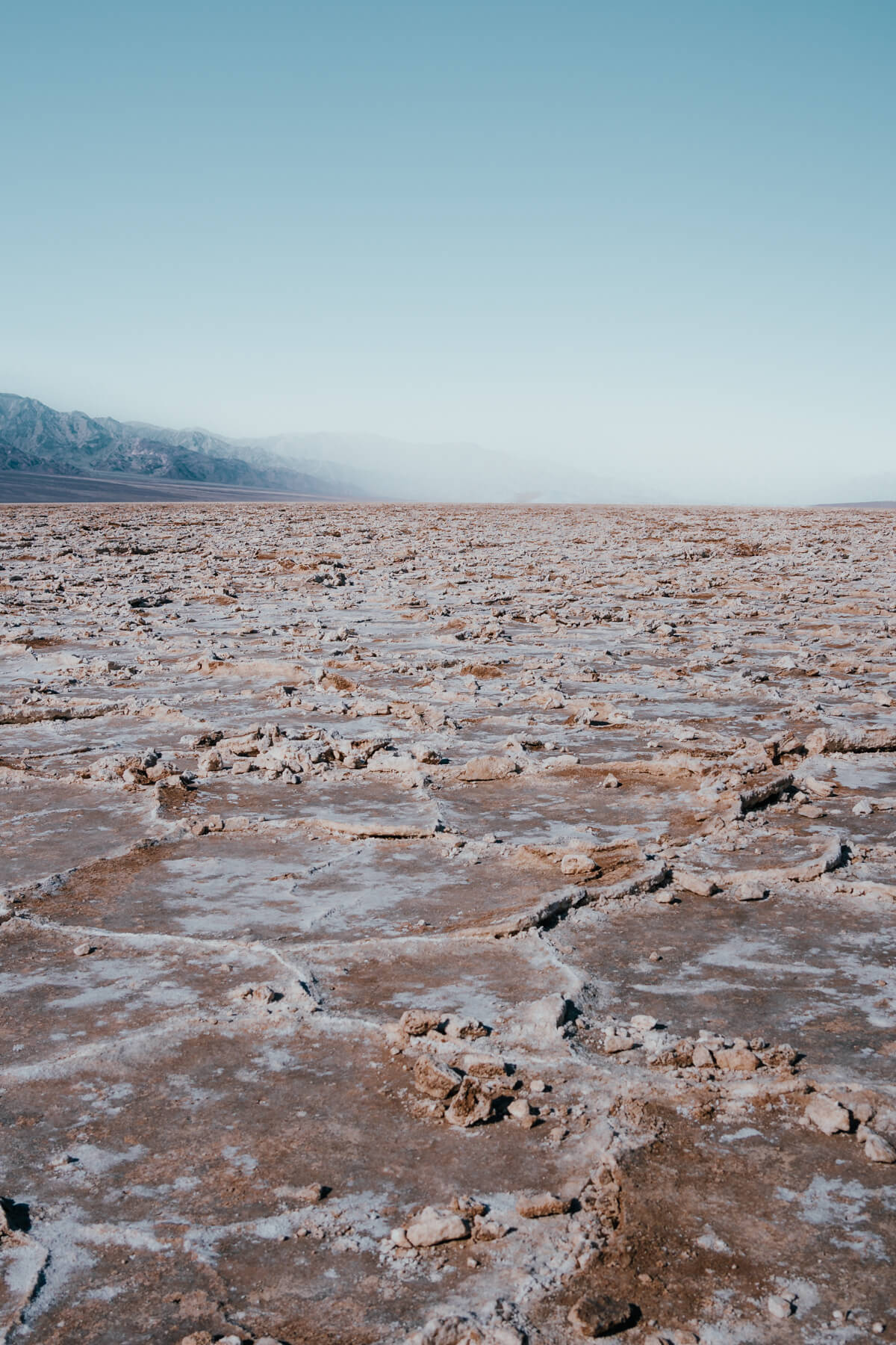 Unique salt pattern formations at Badwater Basin
