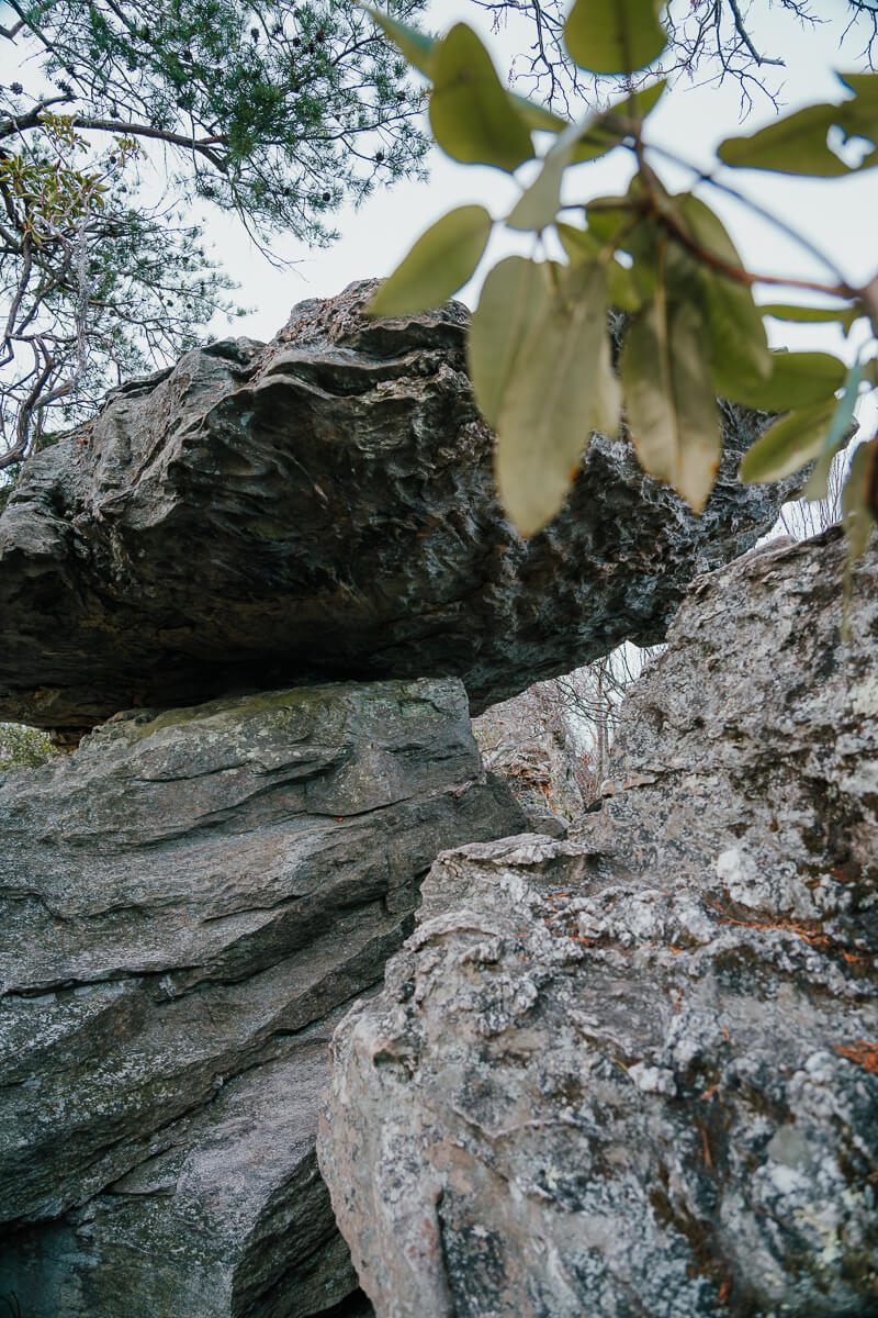 Balanced Rock in Hanging Rock State Park