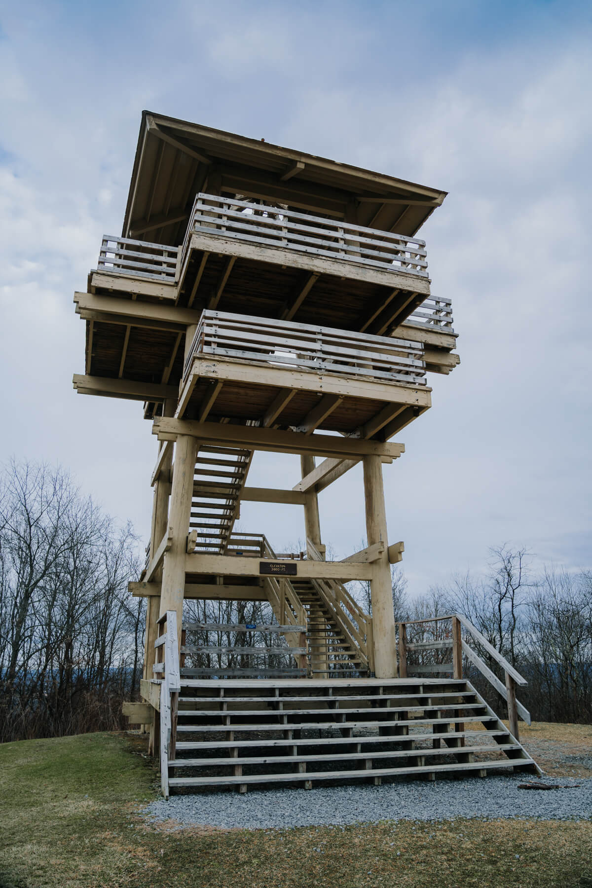 Close up of a lookout tower