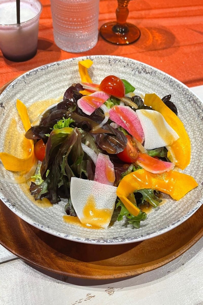 Colorful local farm salad from Queensbreak Waikiki